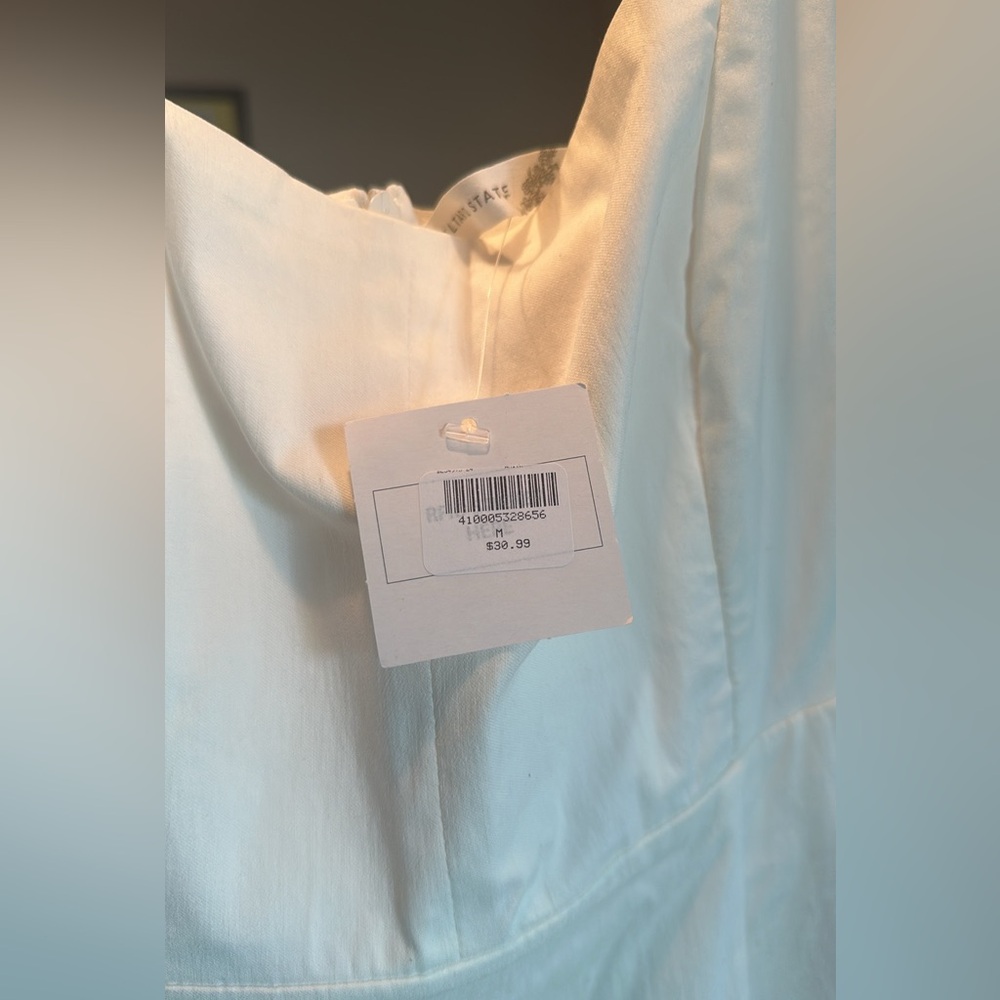 Altard state cute short white stretchy dress size medium